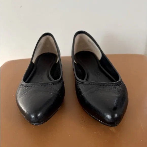Frye Regina Black Leather Women's Ballet Flats Size 7
