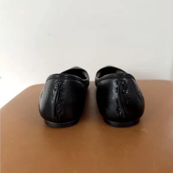 Frye Regina Black Leather Women's Ballet Flats Size 7
