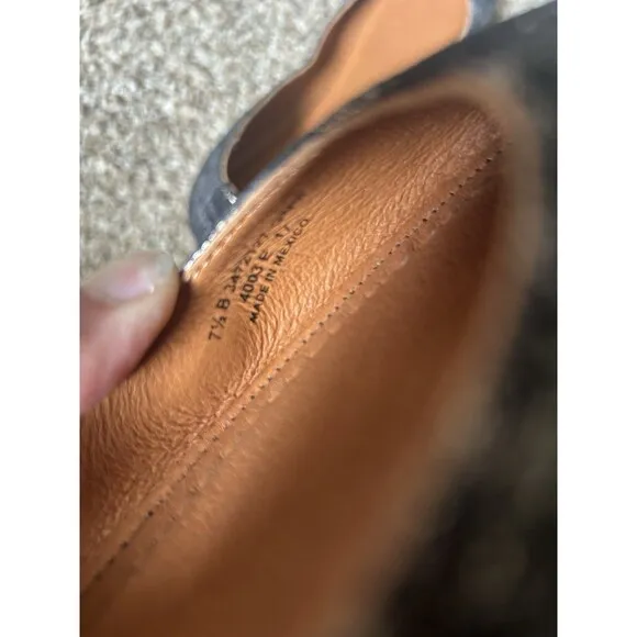 Frye Shoes Women's 7.5 B Carson Ballet Flats Comfort Round Toe Leather Gunmetal
