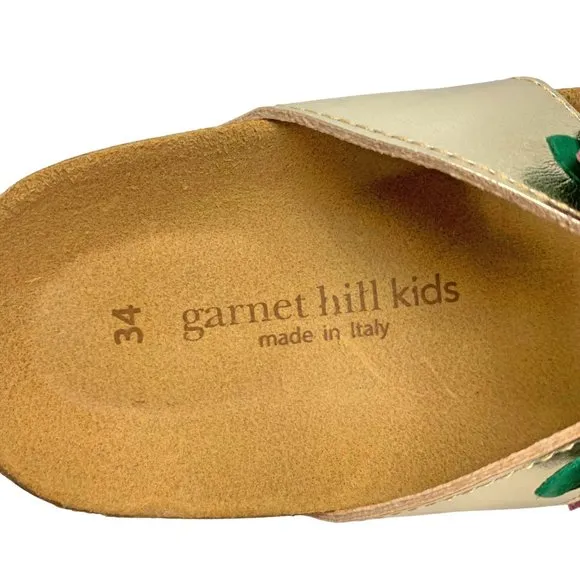 Garnet Hills Kids Embellished‎ Leather Thong Sandals *NWOB