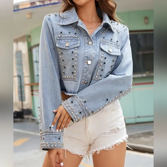Genesis Studded Denim Jacket