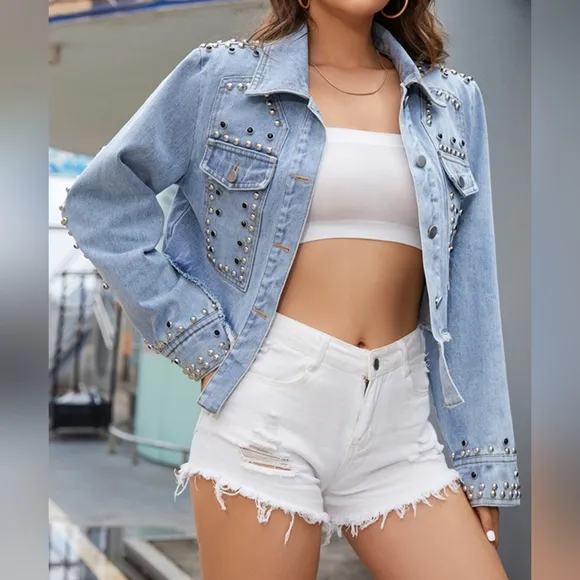Genesis Studded Denim Jacket