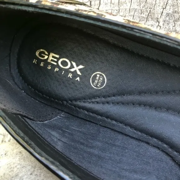 Geox Respira Leopard Fur Round Toe Flats 9