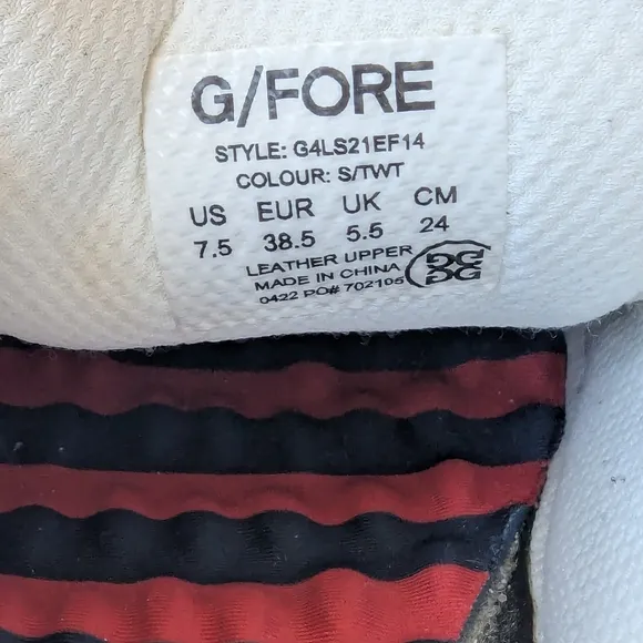 G/FORE White and Black Sneakers