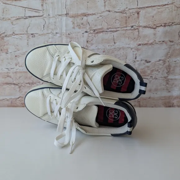 G/FORE White and Black Sneakers