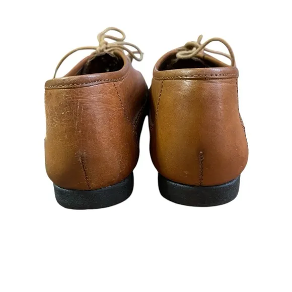 G.H. Bass &amp; Co. Brown Loafers with Perforated Leather Design 70’s 80’s