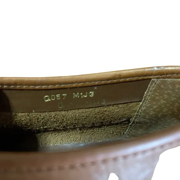 G.H. Bass &amp; Co. Brown Loafers with Perforated Leather Design 70’s 80’s