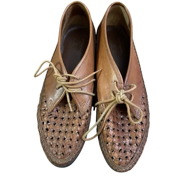 G.H. Bass &amp; Co. Brown Loafers with Perforated Leather Design 70’s 80’s