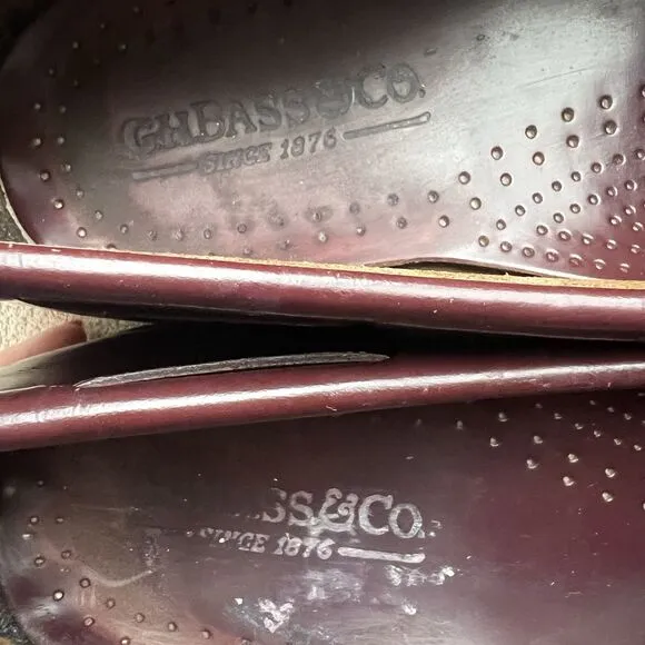 GH Bass &amp; Co. Weejuns Layton Burgundy Leather Tassle Loafers Men’s Size 11 D
