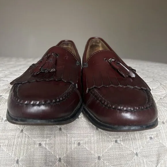 GH Bass &amp; Co. Weejuns Layton Burgundy Leather Tassle Loafers Men’s Size 11 D
