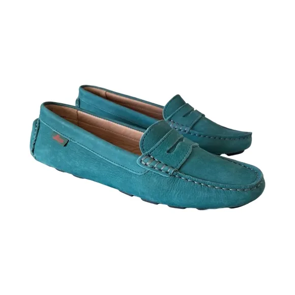 G.H. Bass Dylan Driver Moc Slip On Loafers Womens Size 8 Aqua New With Box