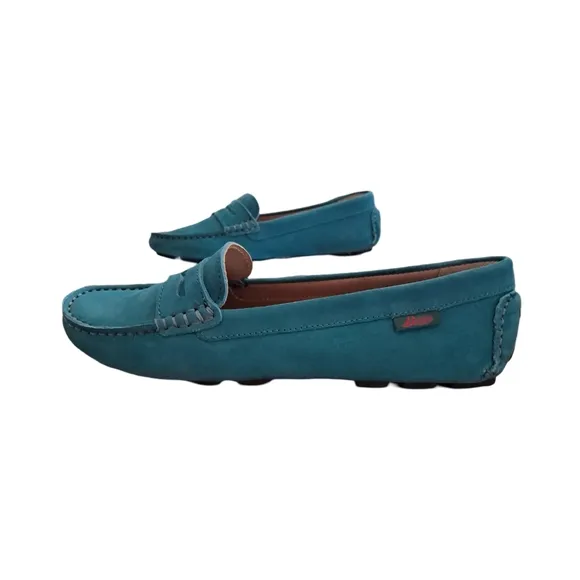 G.H. Bass Dylan Driver Moc Slip On Loafers Womens Size 8 Aqua New With Box
