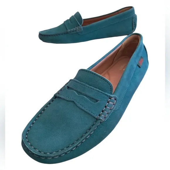 G.H. Bass Dylan Driver Moc Slip On Loafers Womens Size 8 Aqua New With Box
