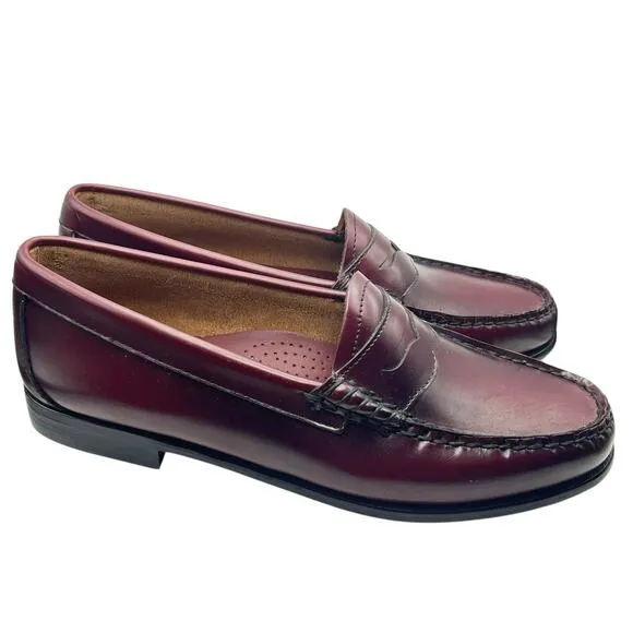 GH Bass Weejuns Loafer Women SZ 9.5 Oxblood Leather Shoes NWOB Whitney Preppy