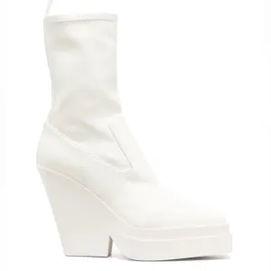 GIABORGHINI 120mm tapered-heel leather boots Size 38.5