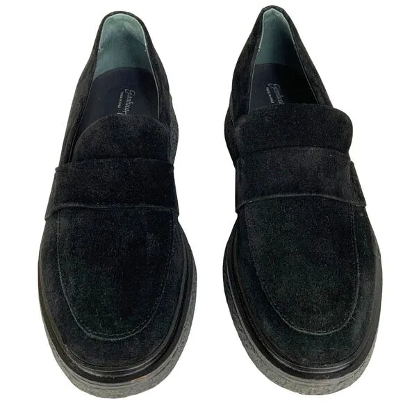 Gianluca Tombolini Linz Italian Suede Loafers Black Women's Size 39 US 8.5