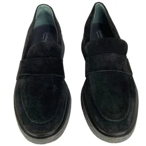 Gianluca Tombolini Linz Italian Suede Loafers Black Women's Size 39 US 8.5