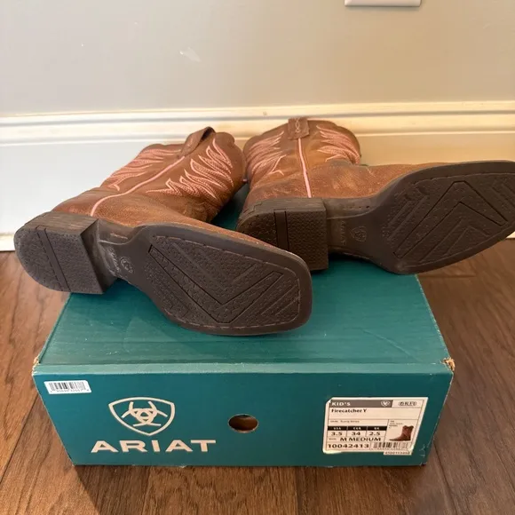 Girls Ariat Firecatcher Y Rowdy Brown Western Boots