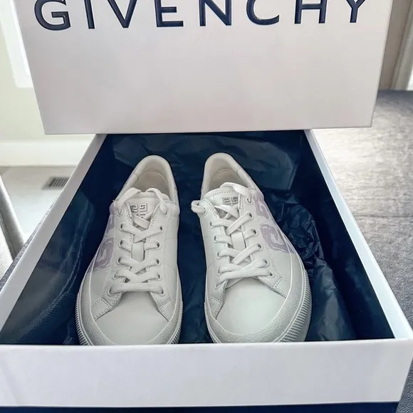 Givenchy White and Purple Sneakers