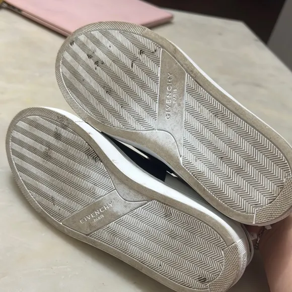 Givenchy White Sneakers with Black Strap