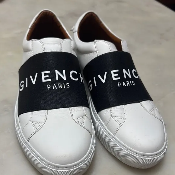 Givenchy White Sneakers with Black Strap