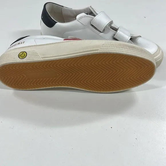 Golden Goose Baby White &amp; Red May School Velcro Sneakers Kids White and Red Star
