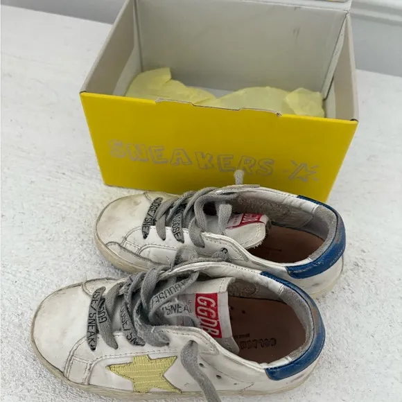 Golden Goose Kids Sneakers - White and Yellow