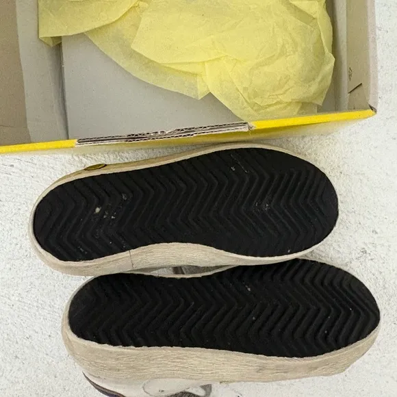 Golden Goose Kids Sneakers - White and Yellow