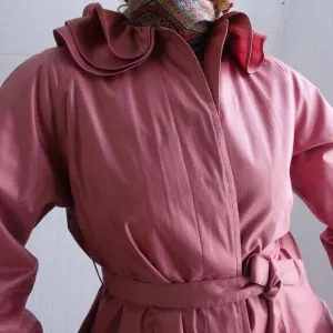 Gorgeous vintage dusty rose Misty Harbor trench coat