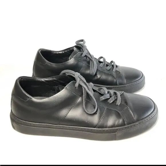 Greats Brooklyn The Royale Black Leather Lace Casual Sneakers Shoes Men 10 US/43