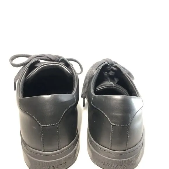 Greats Brooklyn The Royale Black Leather Lace Casual Sneakers Shoes Men 10 US/43