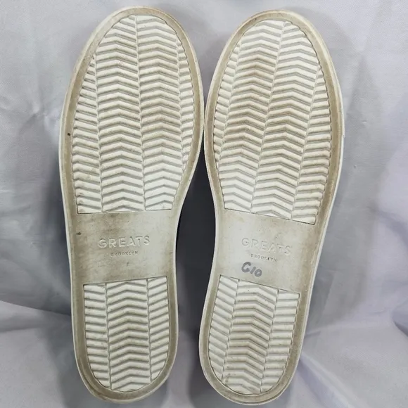 Greats Royale Knit Sneakers Shoes Mens 14 Navy Blue White Lace Up Made In Italy