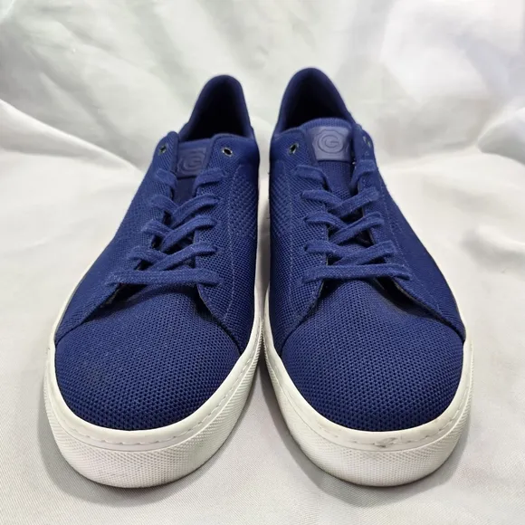 Greats Royale Knit Sneakers Shoes Mens 14 Navy Blue White Lace Up Made In Italy