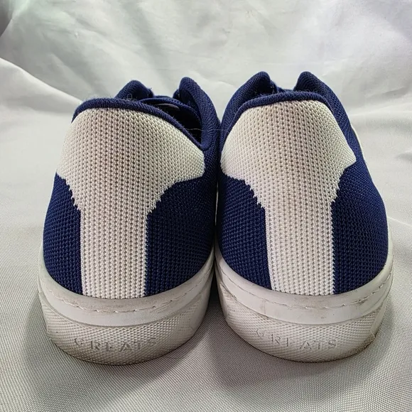Greats Royale Knit Sneakers Shoes Mens 14 Navy Blue White Lace Up Made In Italy