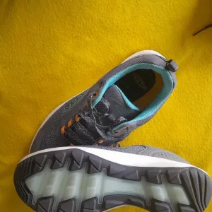 Grey and Teal Athletic Sneakers