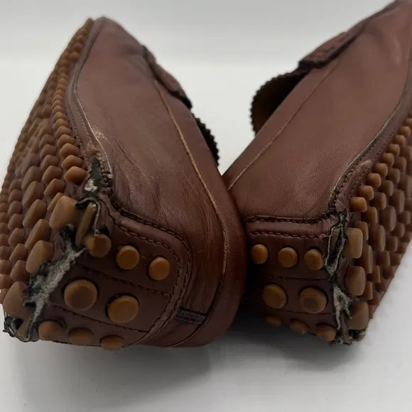 Gucci Brown and Green Horsebit Loafers