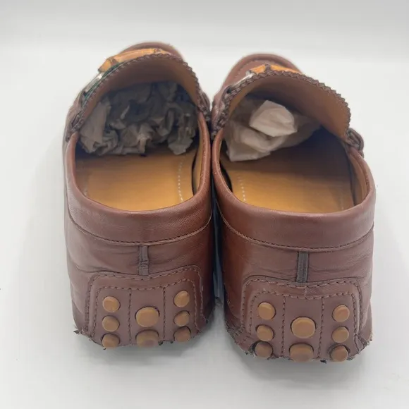 Gucci Brown and Green Horsebit Loafers