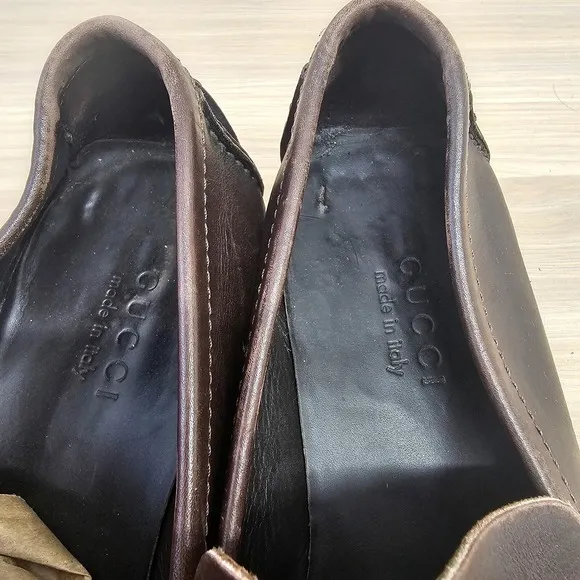 Gucci Horsebit Loafers Men 11.5 D Chocolate Leather Driving 1953 Old Money ITALY