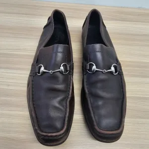 Gucci Horsebit Loafers Men 11.5 D Chocolate Leather Driving 1953 Old Money ITALY