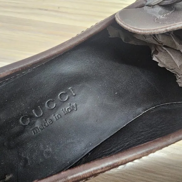 Gucci Horsebit Loafers Men 11.5 D Chocolate Leather Driving 1953 Old Money ITALY
