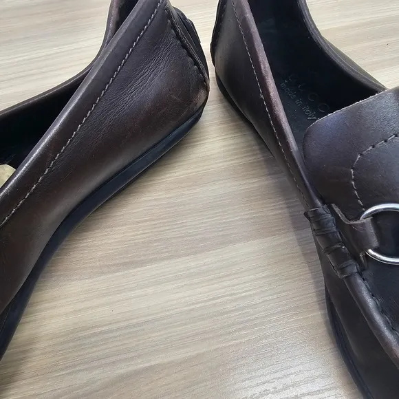 Gucci Horsebit Loafers Men 11.5 D Chocolate Leather Driving 1953 Old Money ITALY