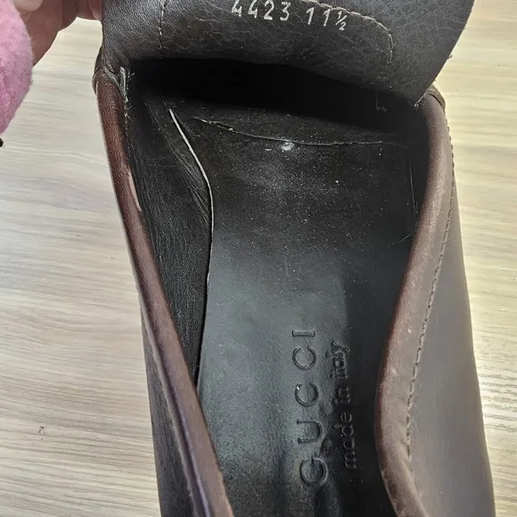 Gucci Horsebit Loafers Men 11.5 D Chocolate Leather Driving 1953 Old Money ITALY