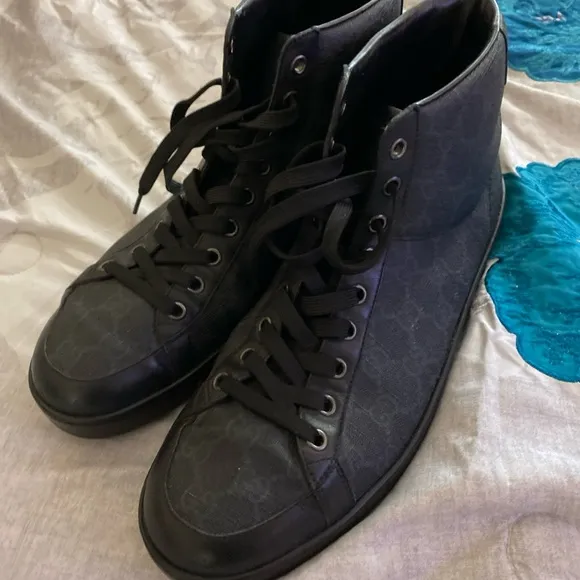 Gucci Men’s Black High-Top Sneakers Made In Italy
