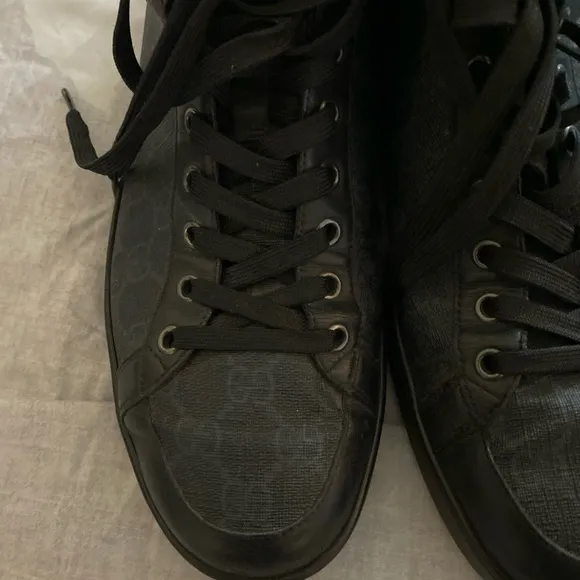 Gucci Men’s Black High-Top Sneakers Made In Italy