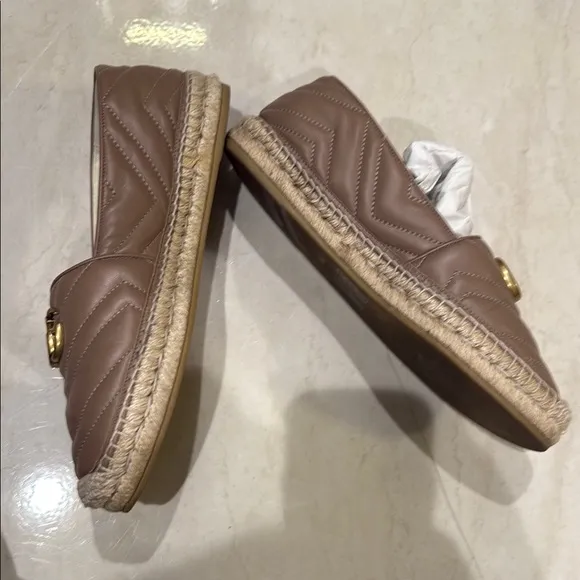 Gucci Quilted leather Espadrilles with Gold Logo