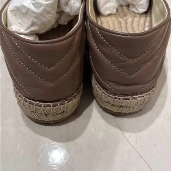 Gucci Quilted leather Espadrilles with Gold Logo