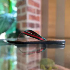 GUCCI Web Stripe Thong Sandals SZ39(9US)