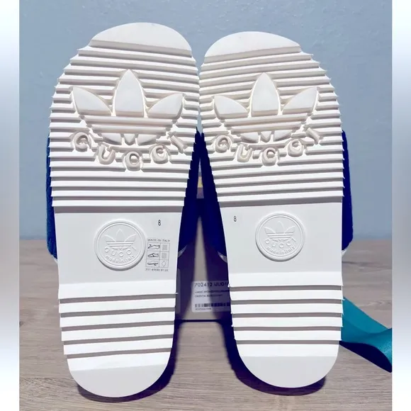 Gucci x Adidas Terry Cloth GG Monogram Sandals Men’s UK 8 (US 8.5) /Womens US 10
