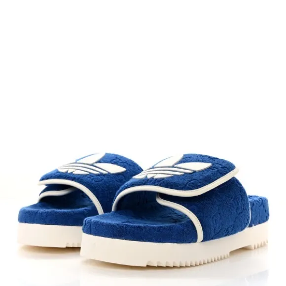 Gucci x Adidas Terry Cloth GG Monogram Sandals Men’s UK 8 (US 8.5) /Womens US 10