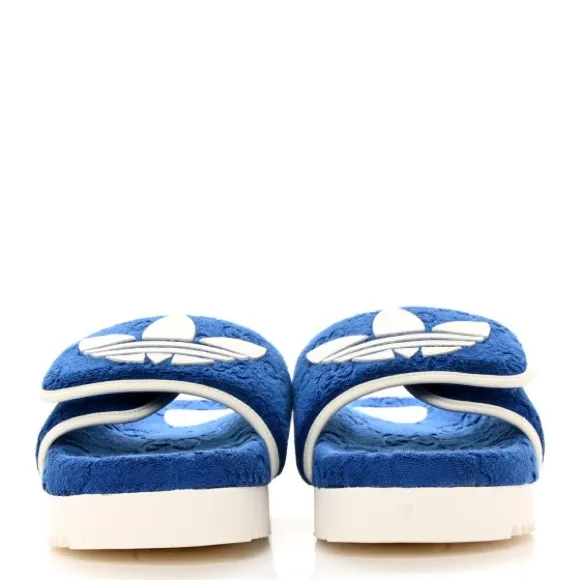 Gucci x Adidas Terry Cloth GG Monogram Sandals Men’s UK 8 (US 8.5) /Womens US 10